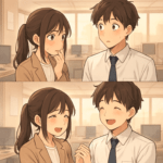 【ほっこり・馴れ初め】別部署の女性から「ここに置いてあったもの知りませんか？」「丸いやつで…」と1年間話しかけられ続けたが、全く気付かなかった。後日上司に「あの子、お前が好きなんじゃないか？」と言われて初めて意識した。